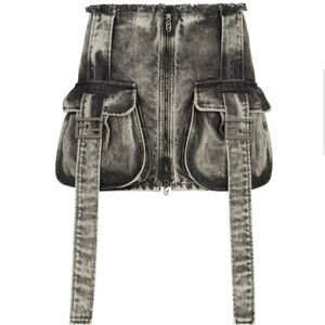 Fendi Black Denim Skirt